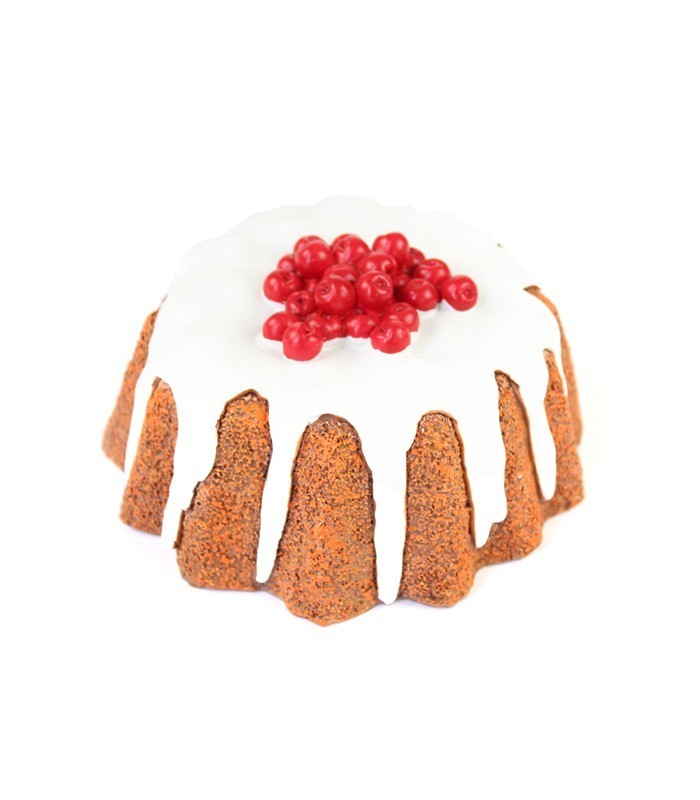 Torta decorata con ribes rossi