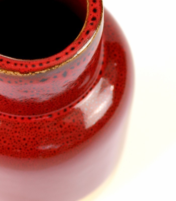 Vaso in ceramica M bicolor rosso e oro