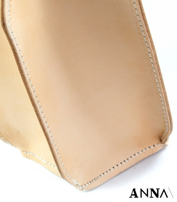 ANNA vaso in pelle cognac