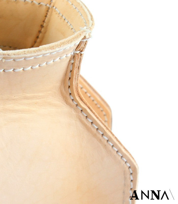 ANNA vaso in pelle cognac