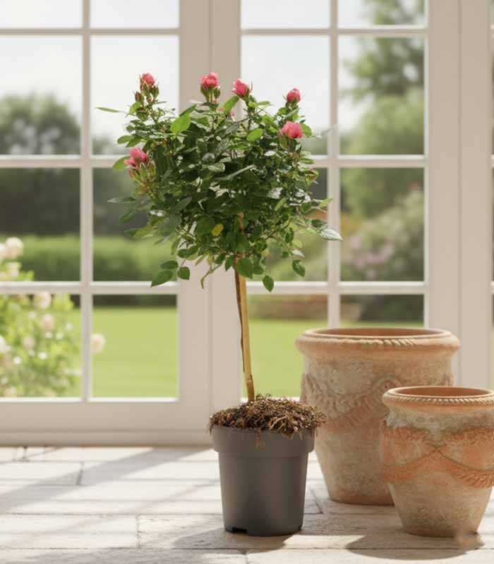 Rosa ad alberello - Pianta ornamentale fiori Rosa o Bianchi