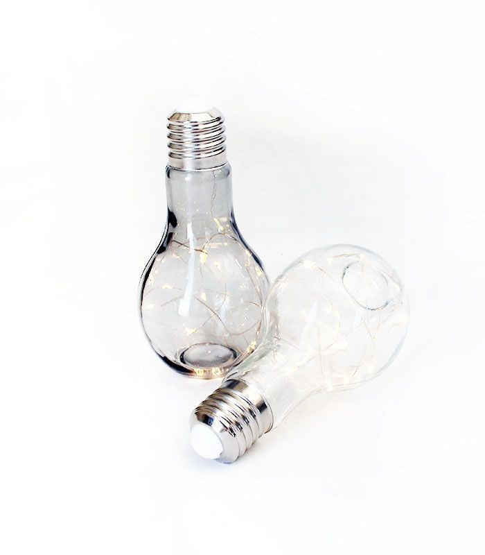 Lampadina in vetro grigio con led