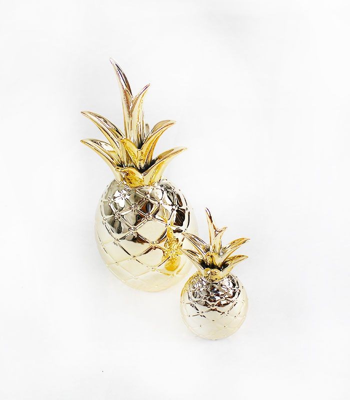 Statuetta Ananas color oro