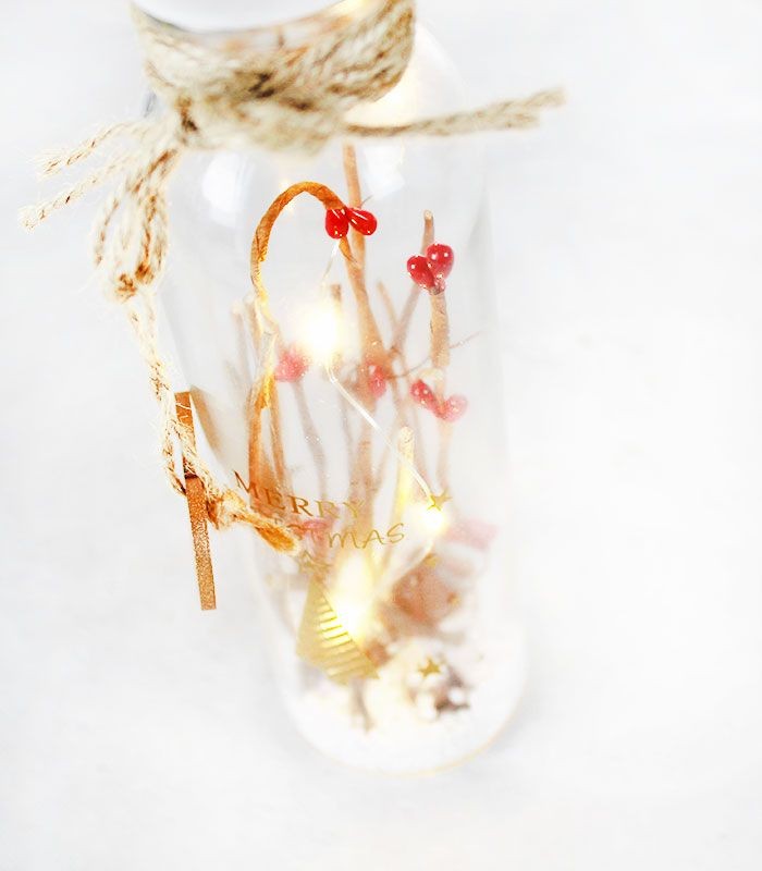 Vasetto luminoso con bacche