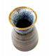 Vaso in ceramica bicolor marrone e blu