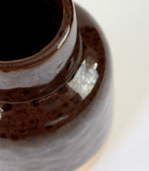 Vaso in ceramica M bicolor marrone e oro