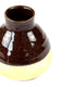 Vaso in ceramica S bicolor marrone e oro