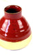 Vaso in ceramica S bicolor rosso e oro