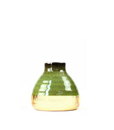 Vaso in ceramica S bicolor verde e oro