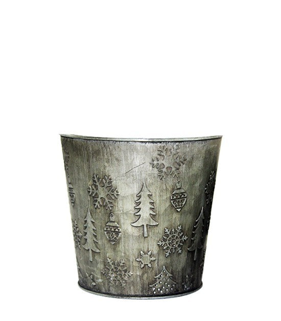 Vaso in latta Natalizio