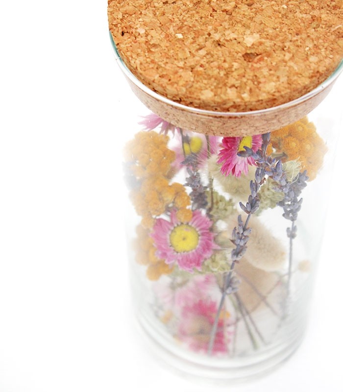 Fiori essiccati | secchi in barattolo di vetro