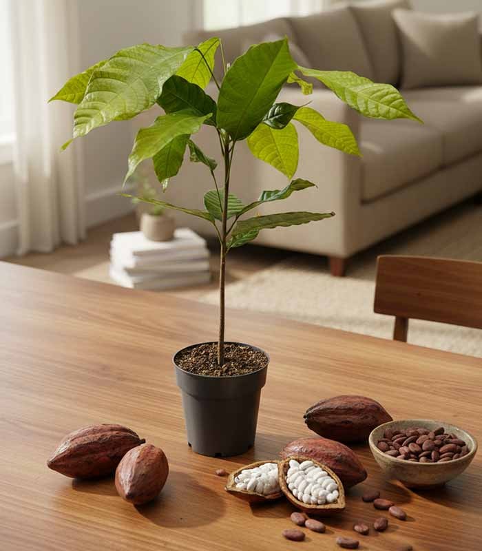 Pianta di Cacao Theobroma | 50 cm