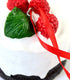 Cupcake da appendere con lamponi