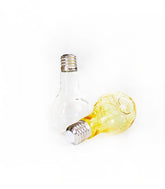 Lampadina in vetro giallo con led