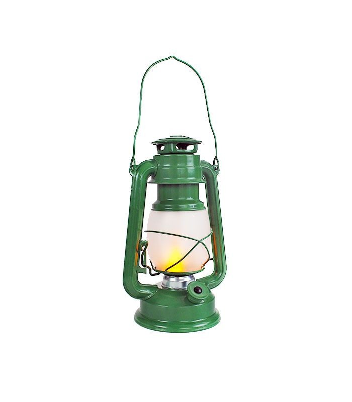 Lanterna verde con effetto fiamma